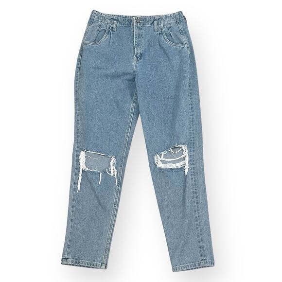 Vervet Emma Mom Jeans Womens 30 Flying Monkey High Rise Distress Pleated Tapered - Picture 1 of 9